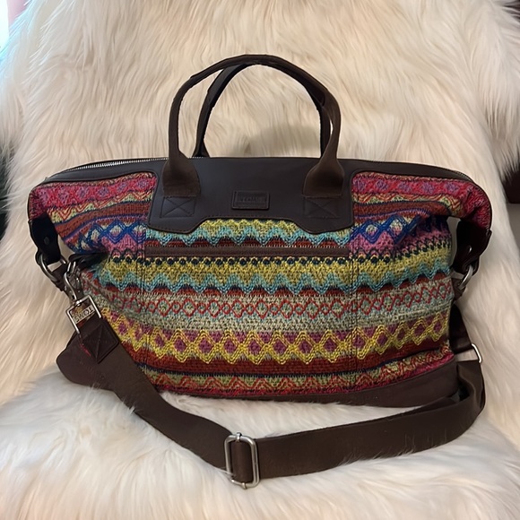 Toms Bags Toms Seeker Weekender Sweater Felt Tapestry Duffle Bag